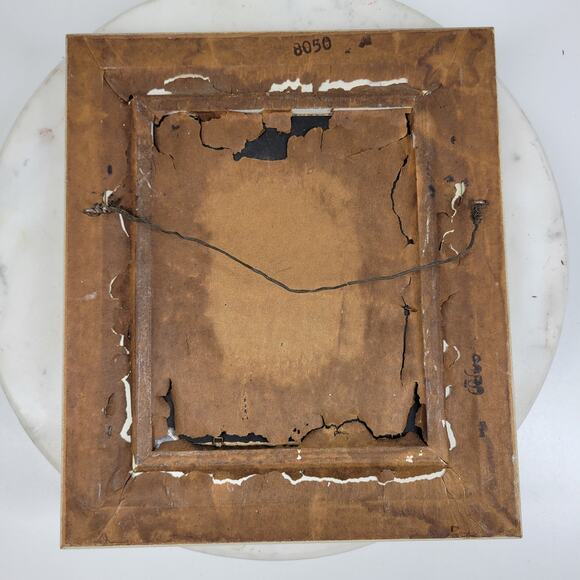 Vtg Carina Ballet Lithograph 11" Handmade Shadow Box Wood Frame Gold Accents MCM - Picture 16 of 16